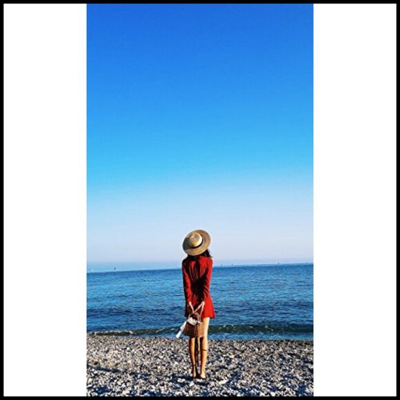 Natural Wicker Handbag Rectangular Basket Purse Straw Tote Boho Chic - Picture 4 of 5